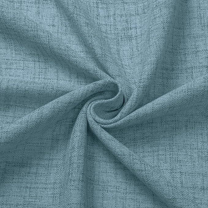 Tollpiz Linen Tier Curtain Rod Pocket Semi Sheer Half Kitchen Curtains Burlap - Image 9