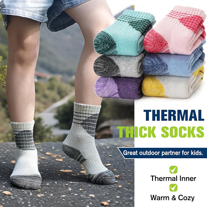 ANTSANG Kids Toddlers Boys Girls Merino Wool Hiking Athletic Thermal Warm - Image 5