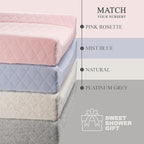 Organic Cotton Contoured Baby Changing Pad w/Waterproof Foam Mattress, Includes - Image 6