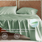 Bedsure Queen Sheet Set, Rayon Derived from Bamboo, Cooling Sheets, Breathable - Image 3