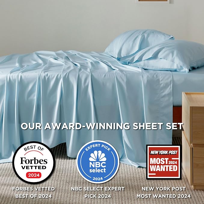 Bedsure Full Size Bed Sheets, Cooling Sheets, Rayon Derived from Bamboo - Image 2
