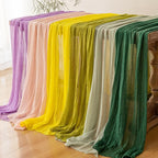 3pcs Moss Green Cheesecloth Table Runner Gauze 120 Inch 10 FT Rustic Boho - Image 6