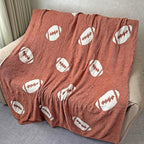 Cozy Football Pattern Blanket Perfect Lightweight Bedding - Image 3