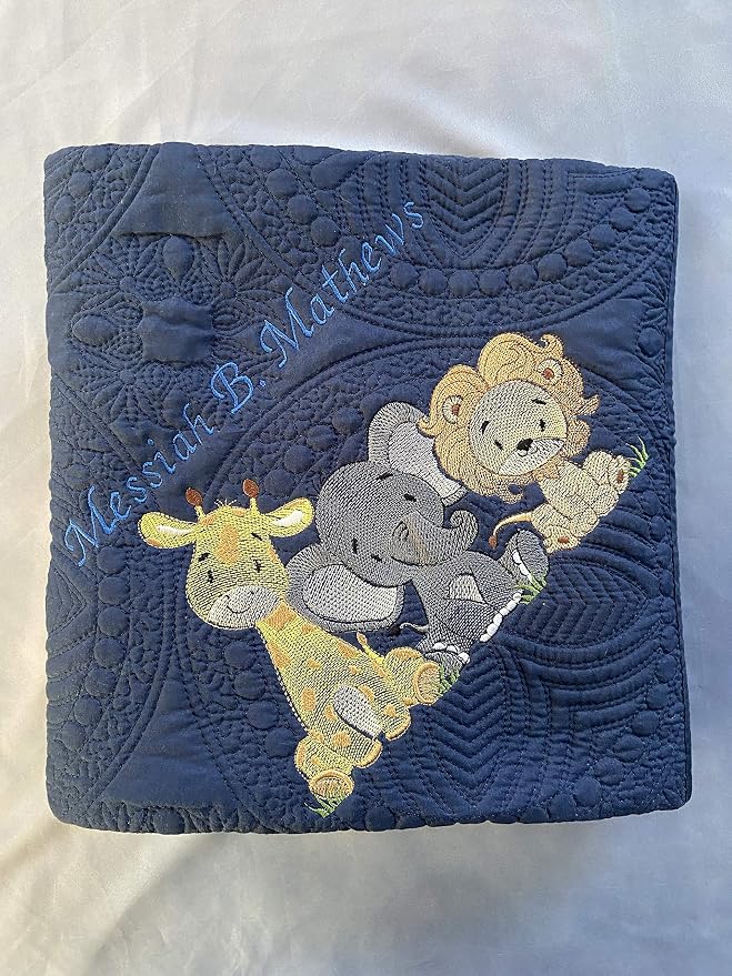 Personalized Baby Blanket Baby Quilt Monogrammed Blankets - Image 2