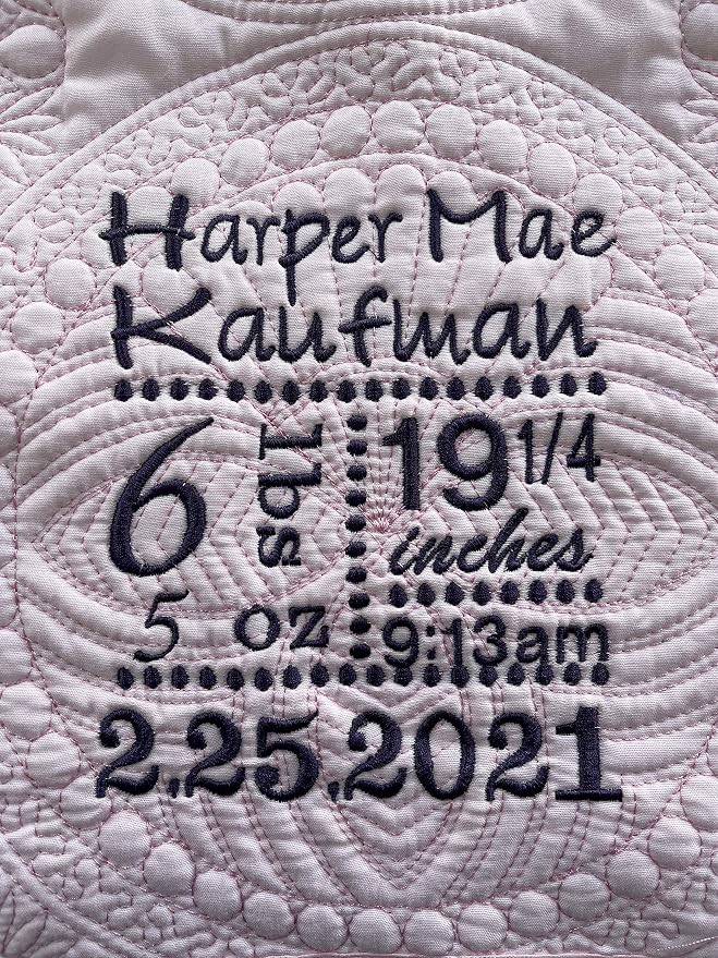 Personalized Baby Blanket Baby Quilt Monogrammed Blankets - Image 5