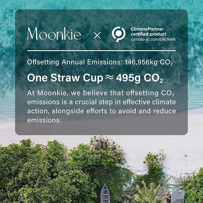 Moonkie Baby Training Cup Silicone Straw Cup | BPA-Free Drop-Proof Sippy Cups - Image 8