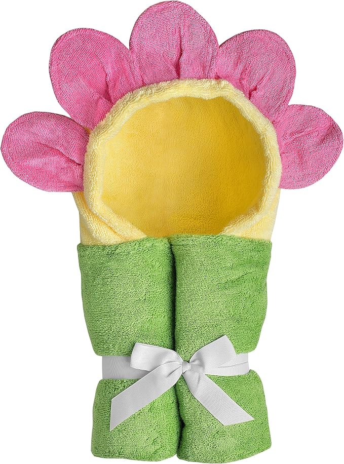 Hooded Baby Towel for Kids 2-8 | Large 100% Cotton Baby Towel for Girls | Cute by YikesTwins