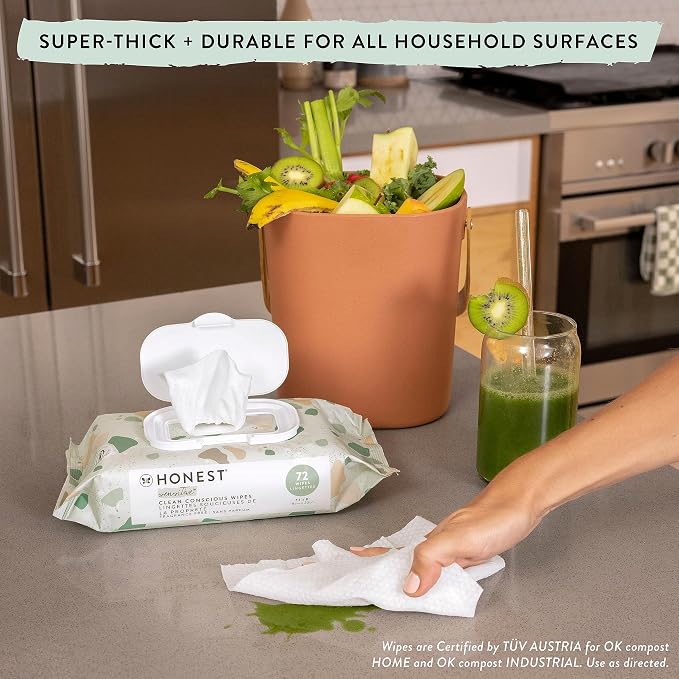 The Honest Company Clean Conscious Multi-Use Wipes Hypoallergenic and Unscented - Image 2